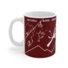 natural born skiers red ceramic mug