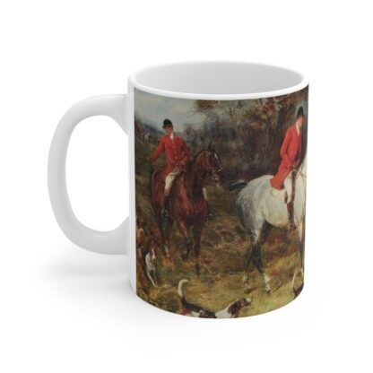 ceramic mug with horse riders