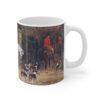 ceramic mug with hunters on horses