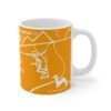 Snowboard Inspired Cup Yellow with text. Thank god I´m a Snowboarder.