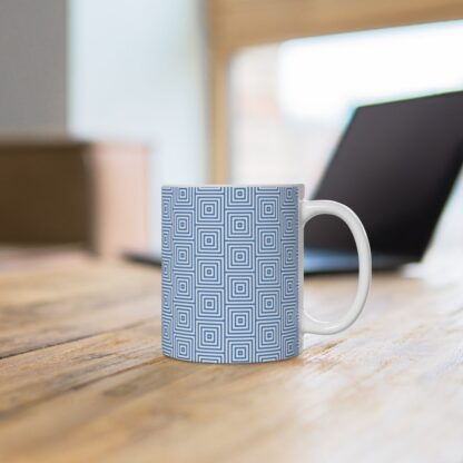 Symmetric Serenity mug on desk